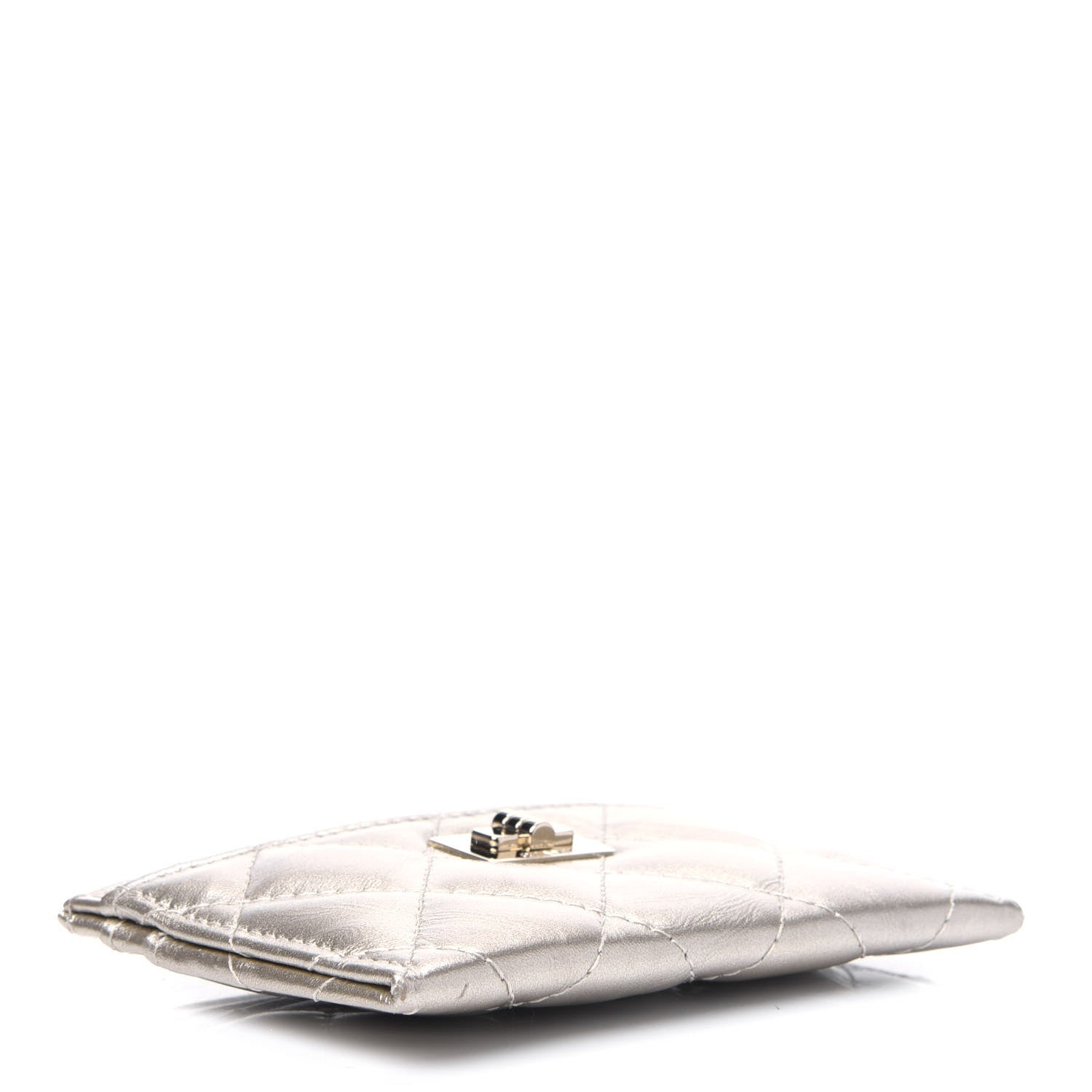 Chanel Metallic Aged Calfskin Quilted Reissue Card Holder Gold 4 of 9