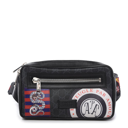 Gucci GG Supreme Monogram Night Courrier Belt Bag Black Multicolor 1 of 11