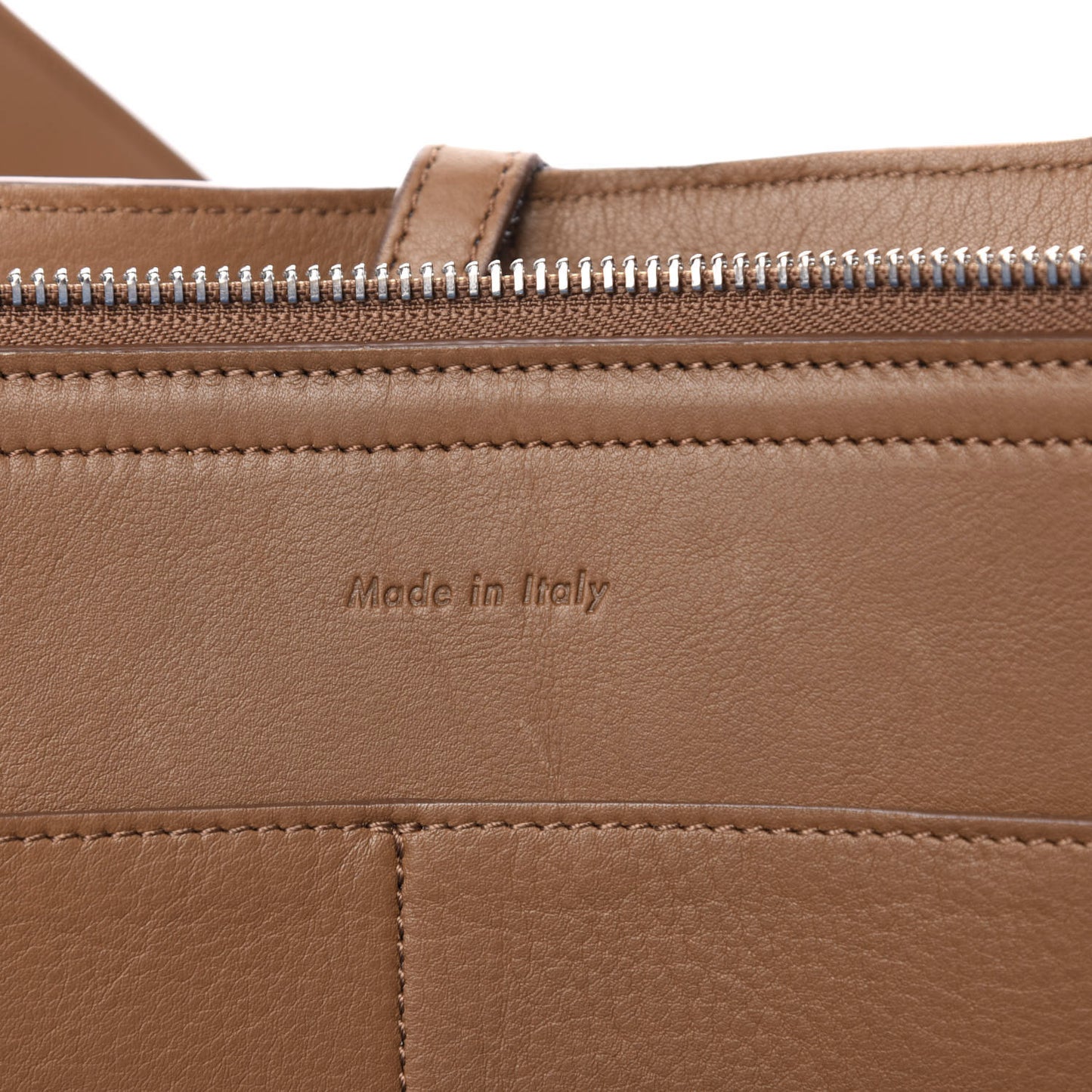 Calfskin Medium Tri-Fold Bag Taupe