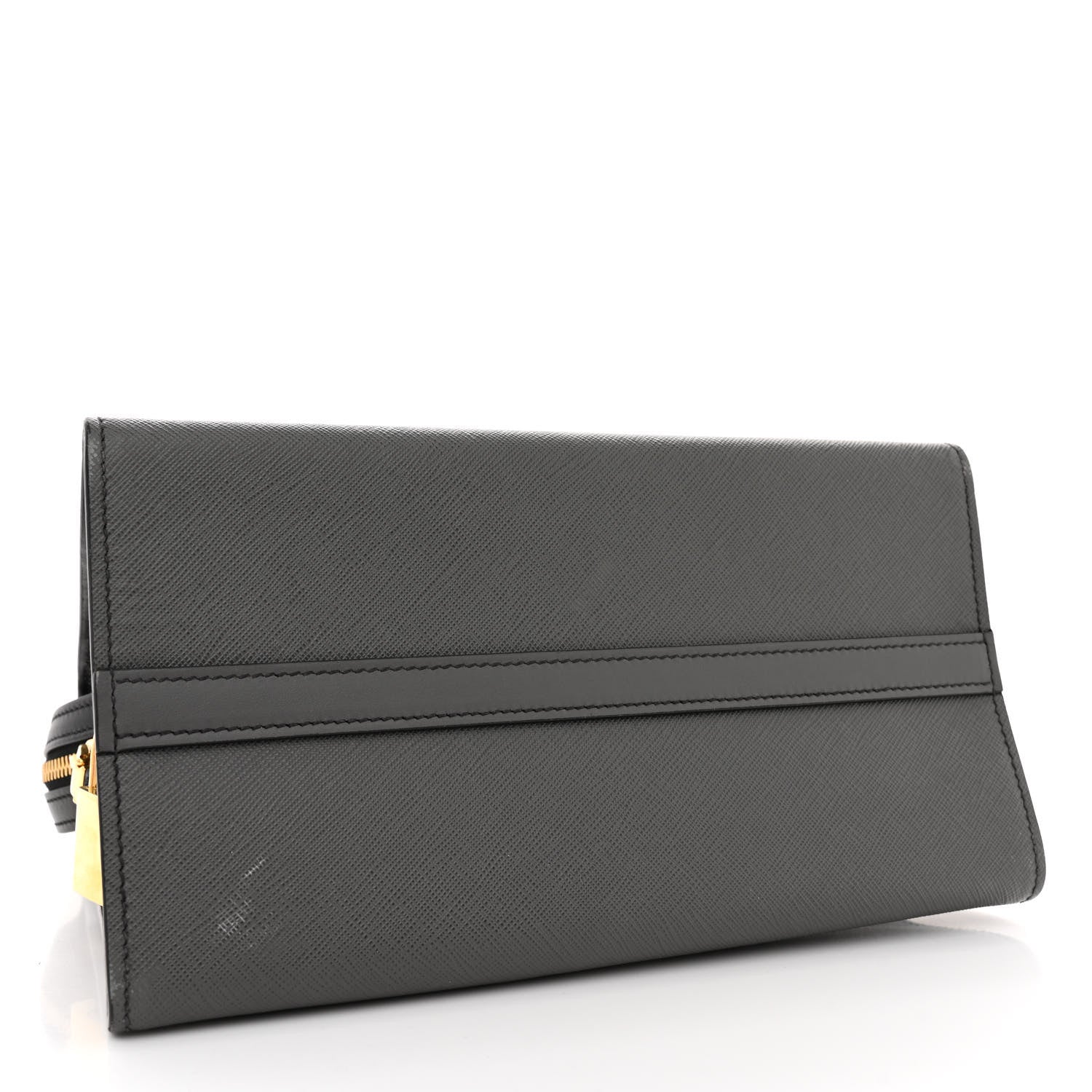 Prada Saffiano City Calfskin Small Esplanade Tote Mercurio Black 4 of 17