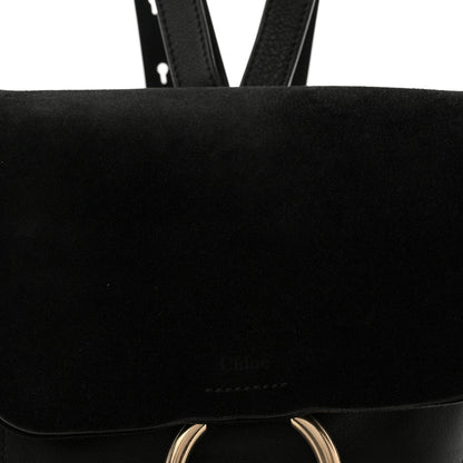 Chloe Suede Calfskin Medium Faye Backpack Black 8 of 14
