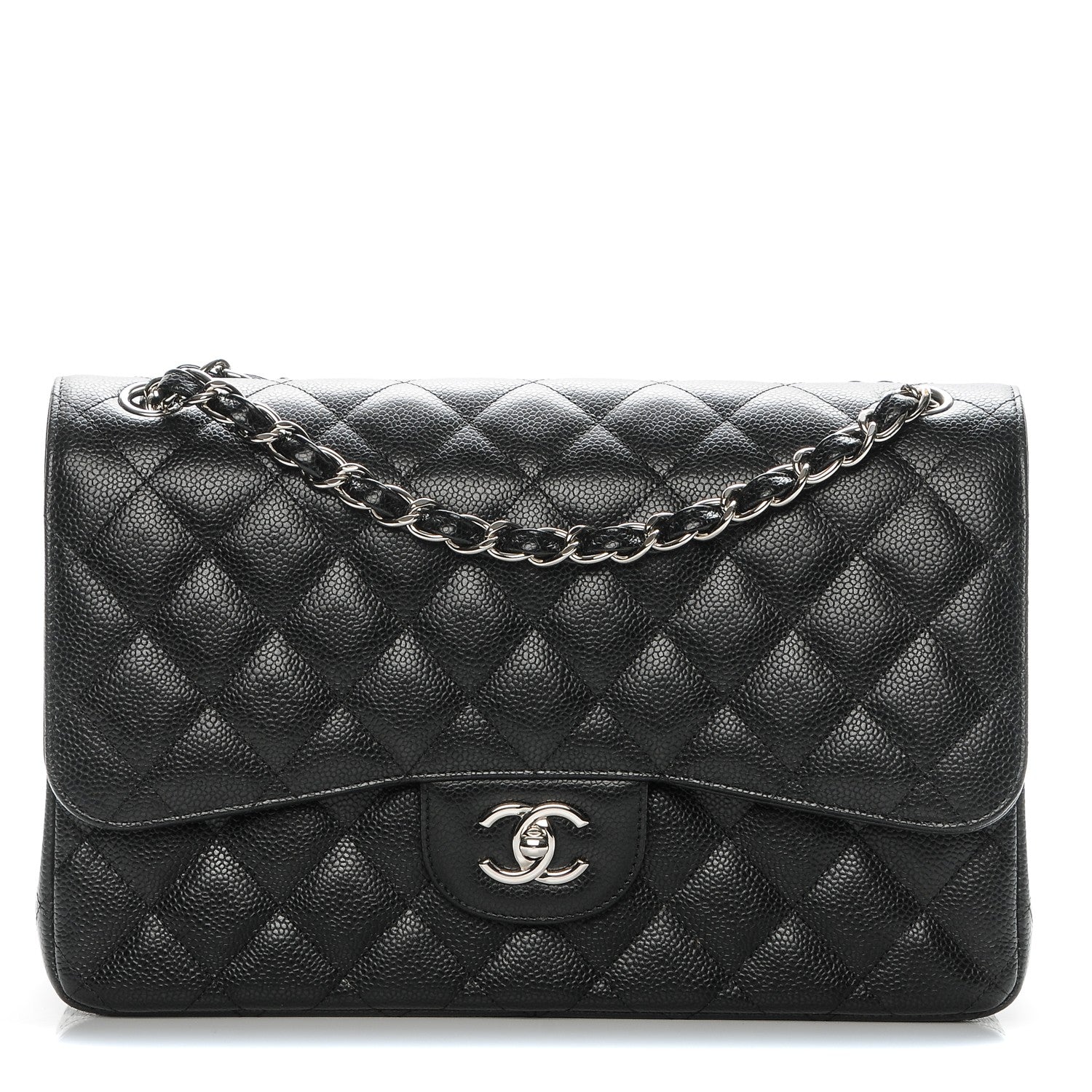 Chanel Caviar Quilted Jumbo Double Flap Black 1 of 7