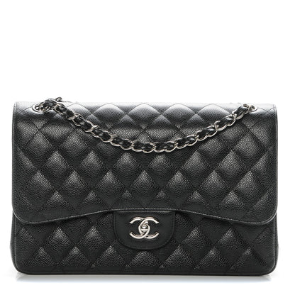 Chanel Caviar Quilted Jumbo Double Flap Black 1 of 7
