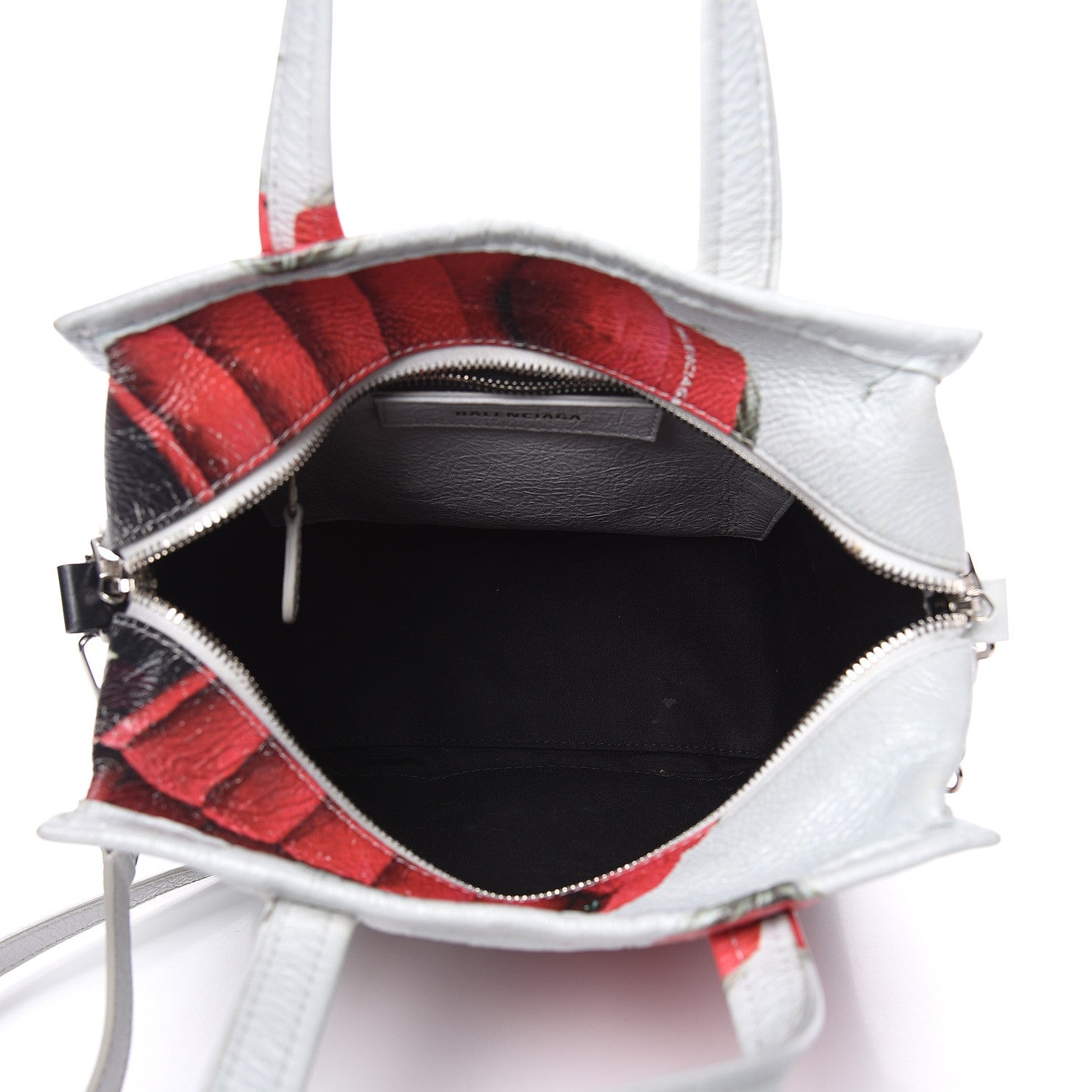Balenciaga Agneau Arena Bazar Campaign Shopper Tote XS White Red Green 5 of 15