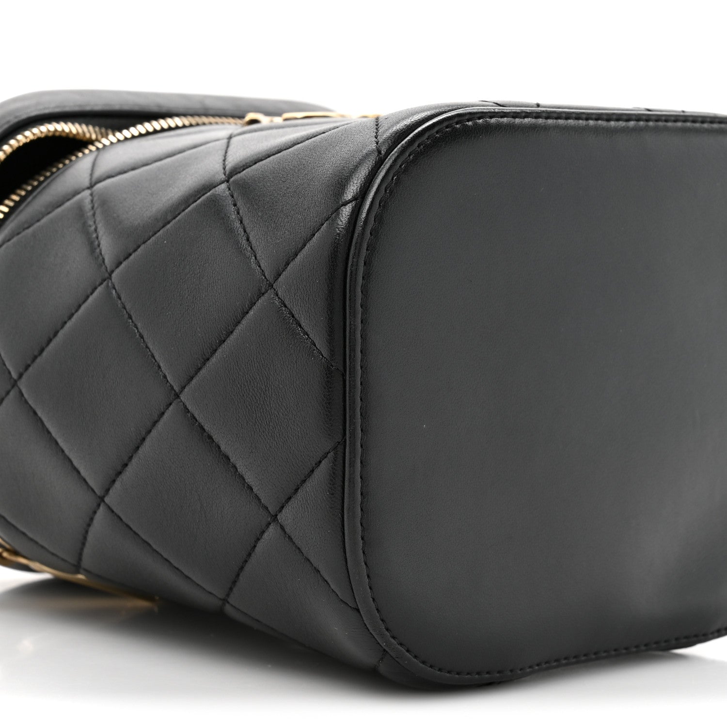 Chanel Lambskin Quilted Trendy Vanity Case Black 10 of 10