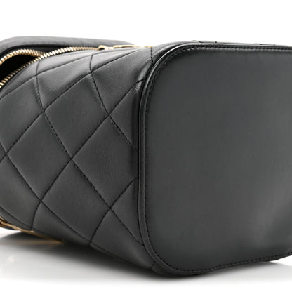 Chanel Lambskin Quilted Trendy Vanity Case Black 10 of 10
