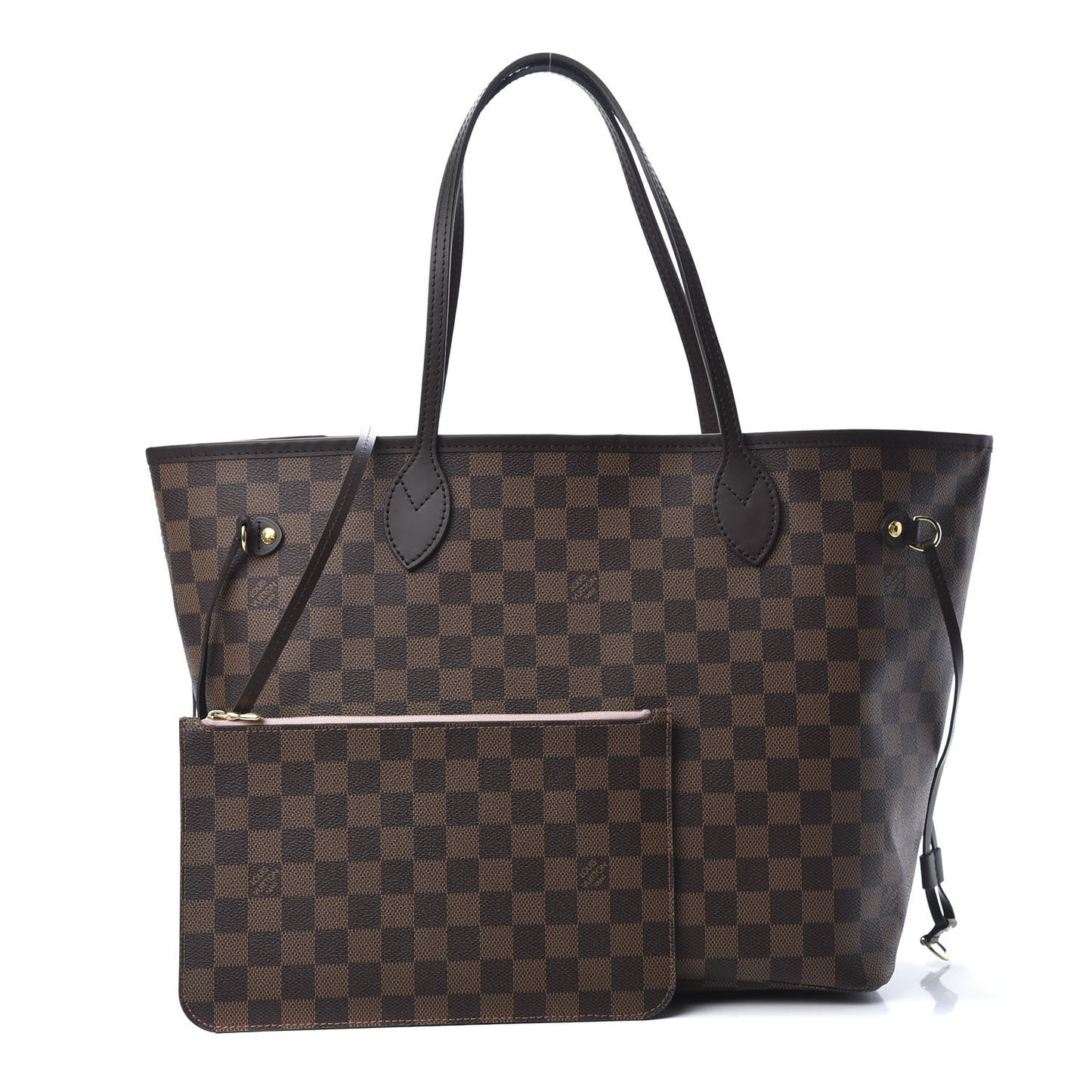Damier Ebene Neo Neverfull MM Rose Ballerine