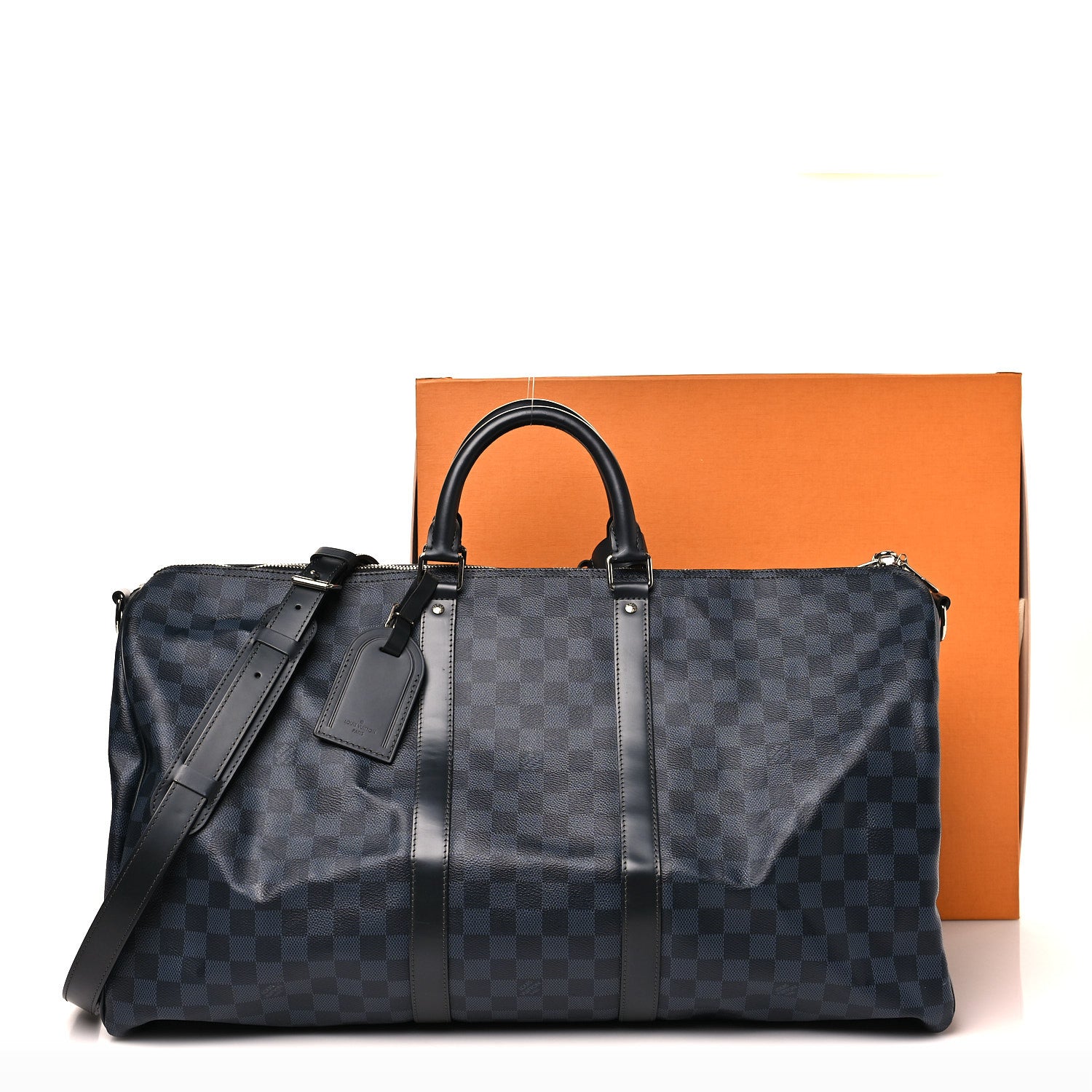 Louis Vuitton Damier Cobalt Keepall Bandouliere 55 9 of 9