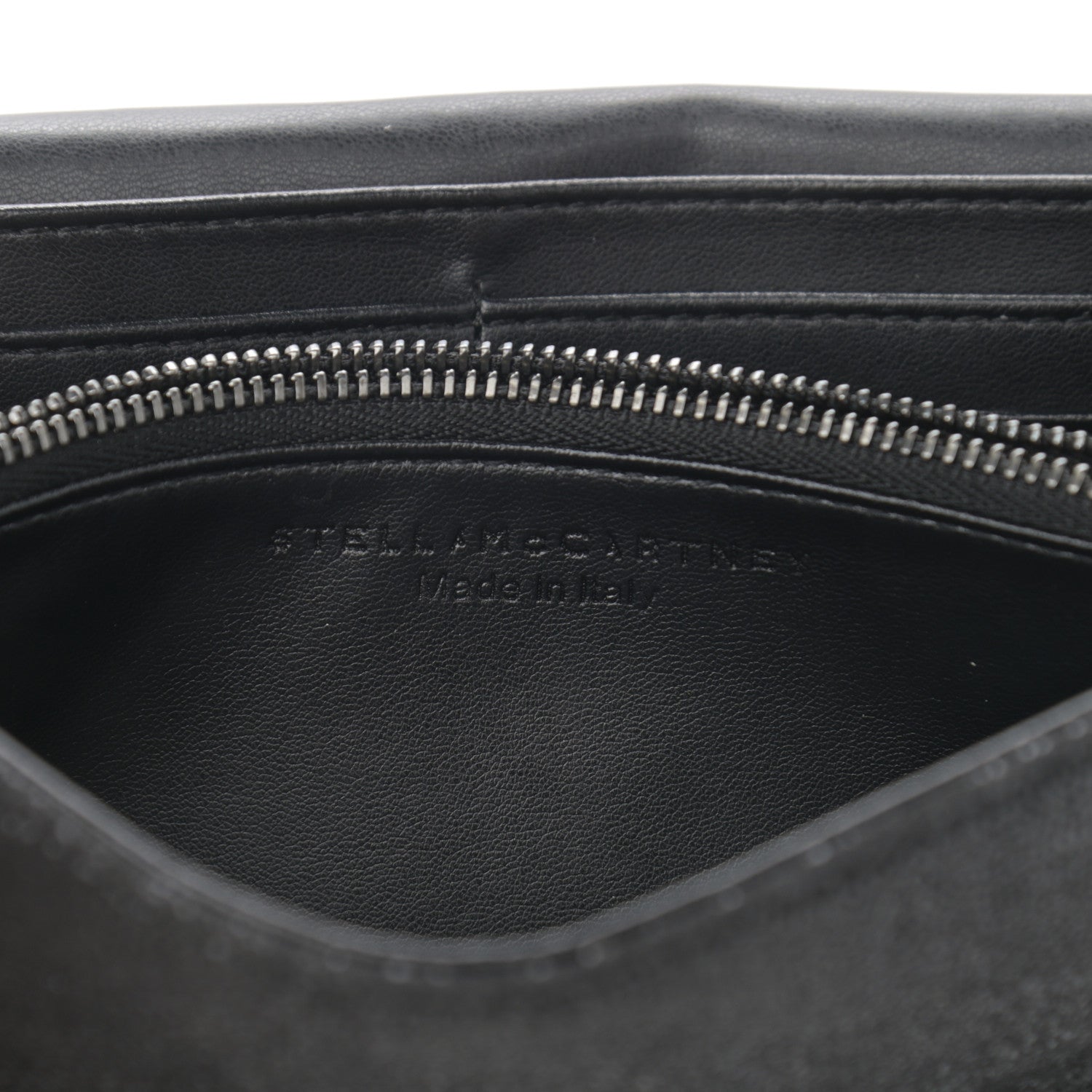 Stella McCartney Shaggy Deer Falabella Flap Wallet Black 6 of 10