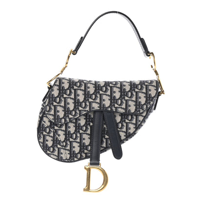 Christian Dior Oblique Mini Saddle Bag Blue 1 of 9