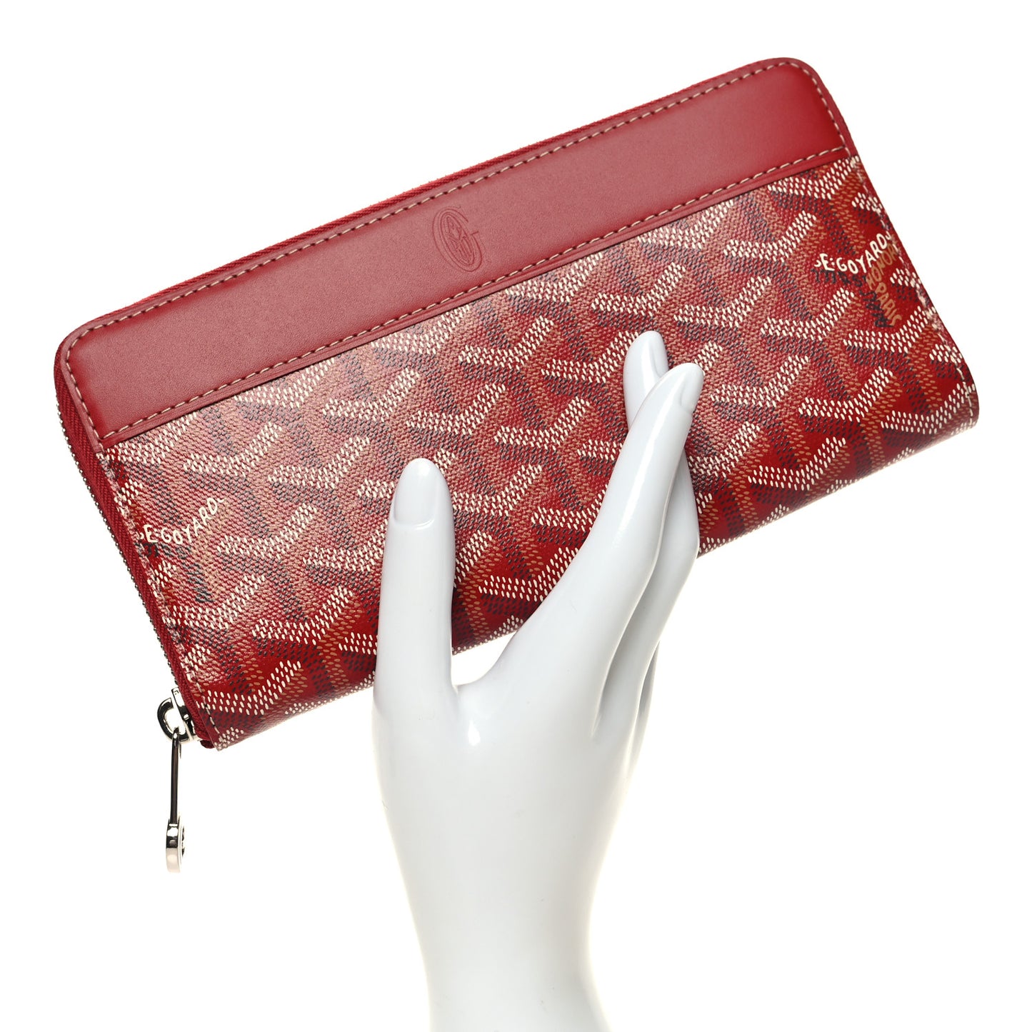 Goyardine Matignon Zip Around GM Wallet Red