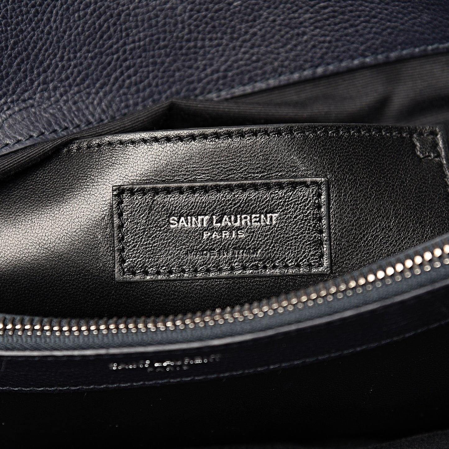 Calfskin Mixed Matelasse Triquilt Large Monogram Envelope Satchel Deep Marine