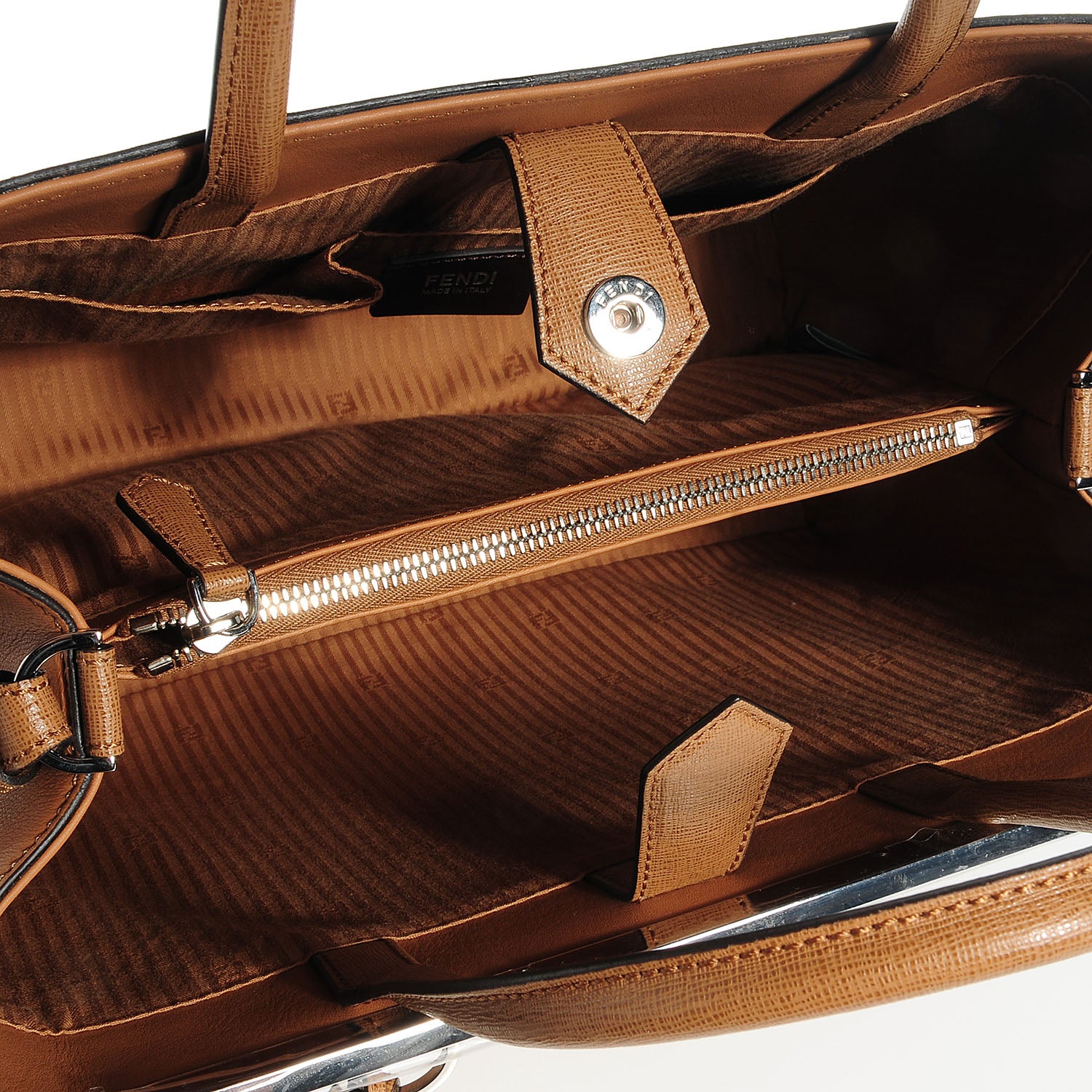 Fendi Vitello Elite Regular 2Jours Tote Orzo 7 of 12