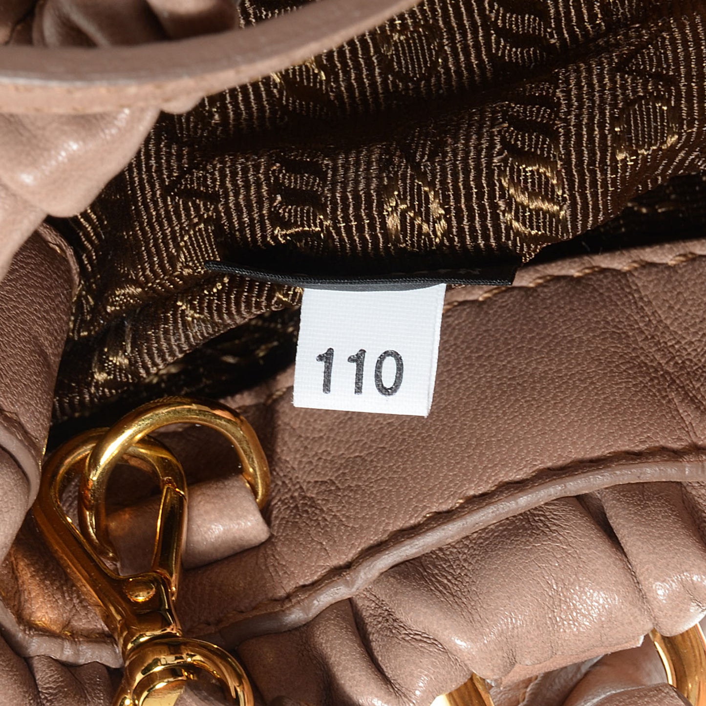 Nappa Gaufre Mini Crossbody Bag Cammeo