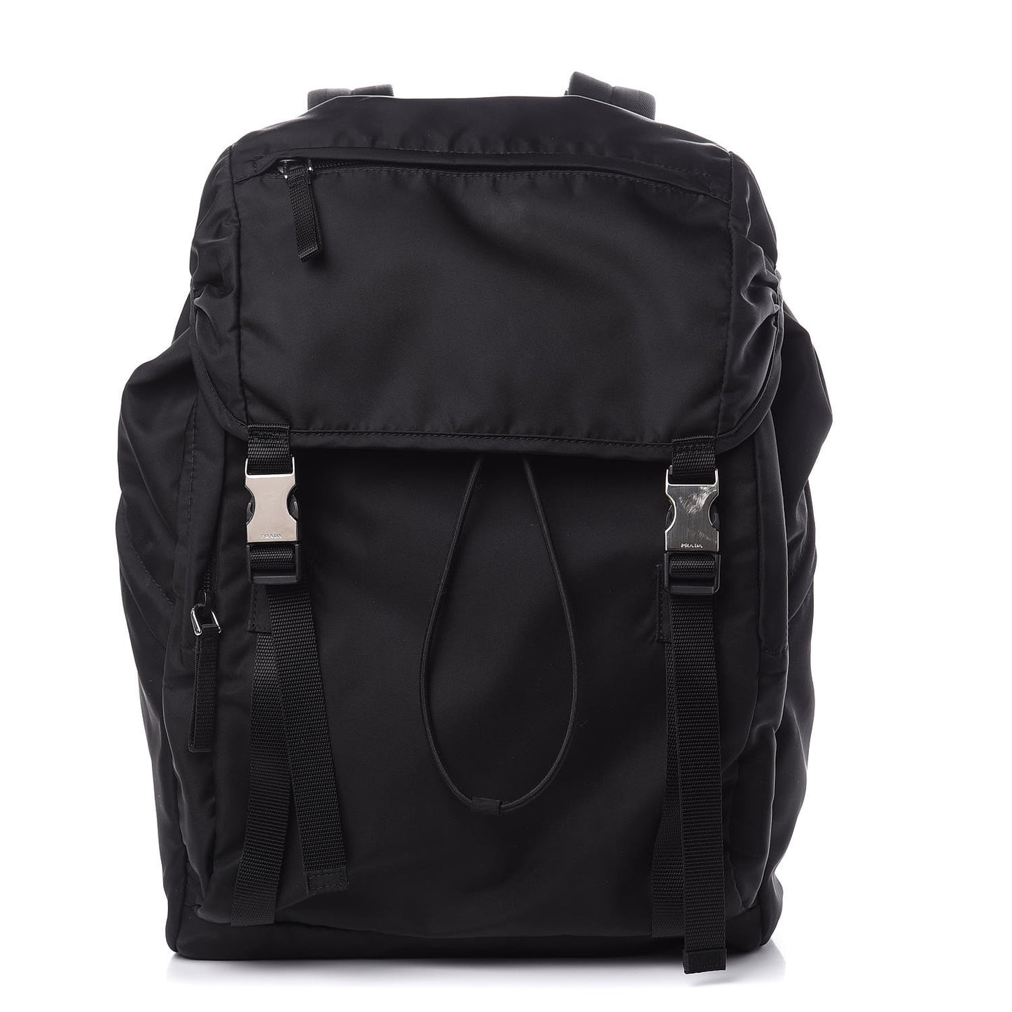 Nylon Montagna Double Buckle Backpack Black