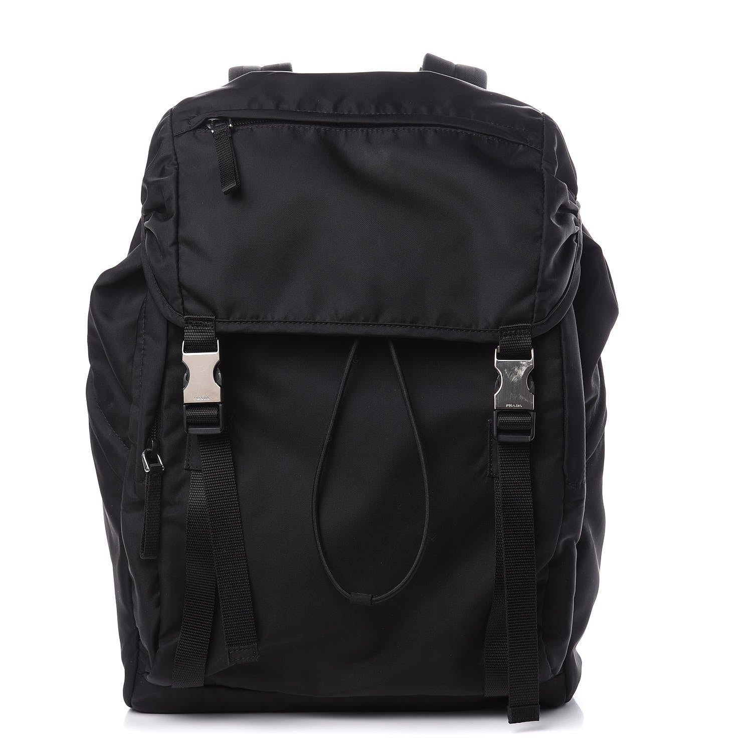 Prada Nylon Montagna Double Buckle Backpack Black 1 of 10