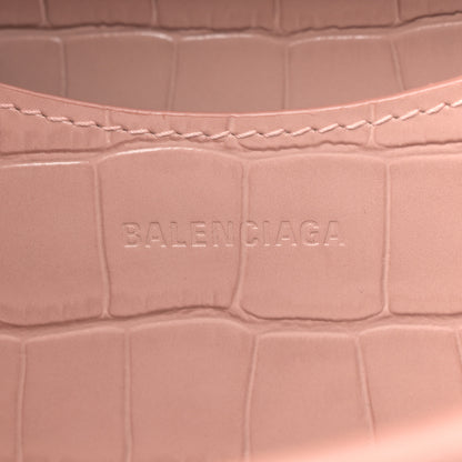 Balenciaga Shiny Supple Calfskin Crocodile Embossed Neo Classic Silver Hardware S City Nude Beige 6 of 13