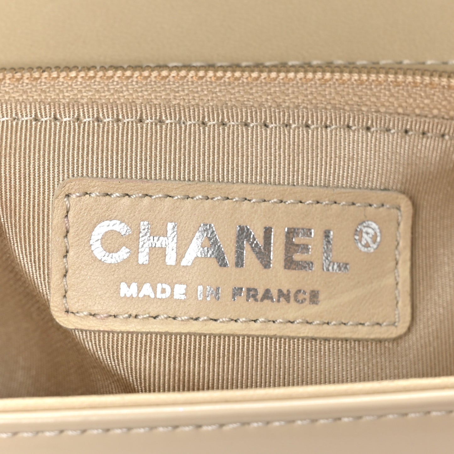 Patent New Medium Boy Reverso Flap Beige