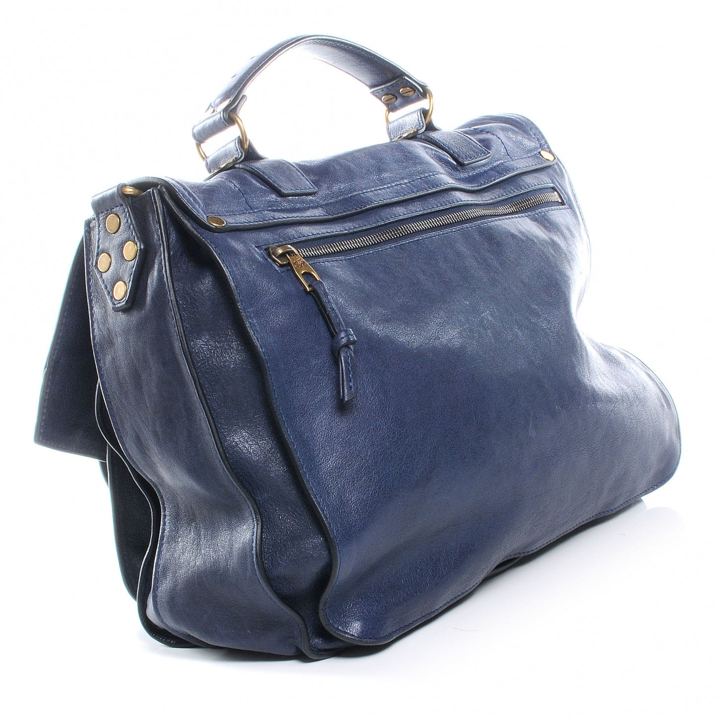 Lambskin PS1 Large Satchel Marine