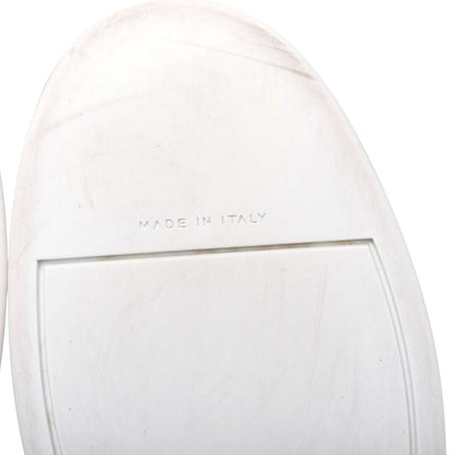 Chanel Calfskin Velvet Womens CC Sneakers 41.5 White Silver 6 of 11