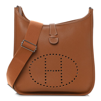 Hermes Taurillon Clemence Evelyne III GM Gold 1 of 8