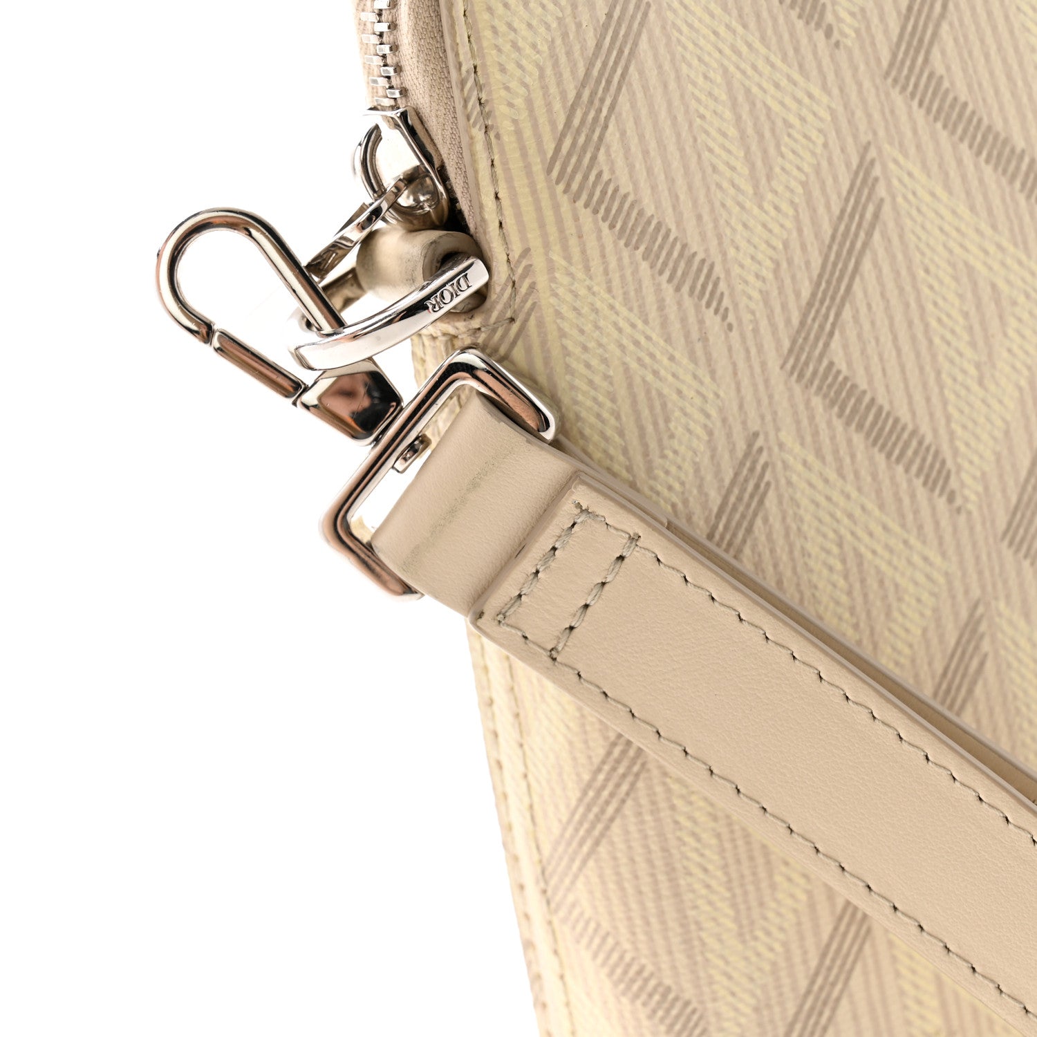 Christian Dior Coated Canvas CD Diamond Pouch Natural 9 of 10
