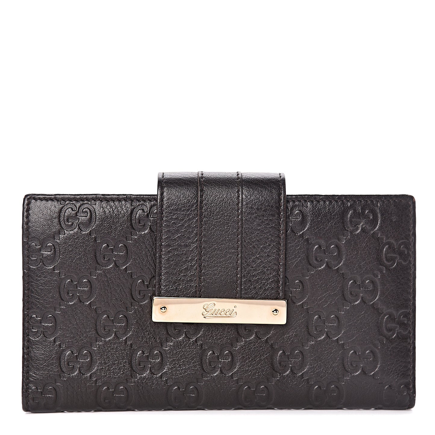Guccissima Ladies Web Long Wallet Black