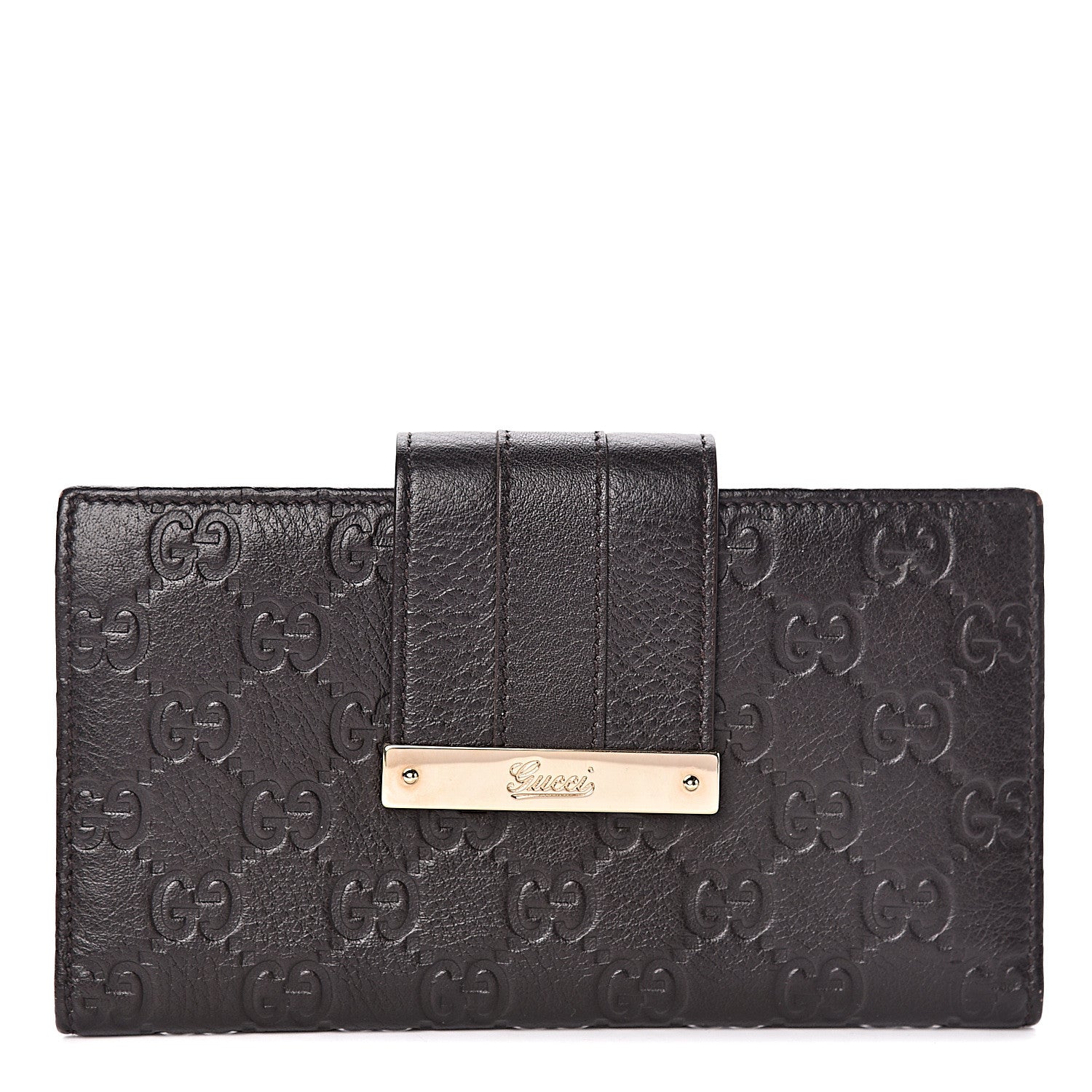 Gucci Guccissima Ladies Web Long Wallet Black 1 of 6