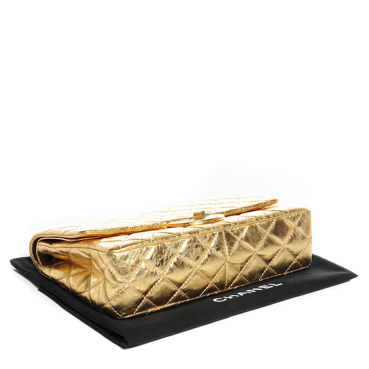 Chanel Calfskin 2.55 Reissue 227 Flap Metallic Gold 4 of 8