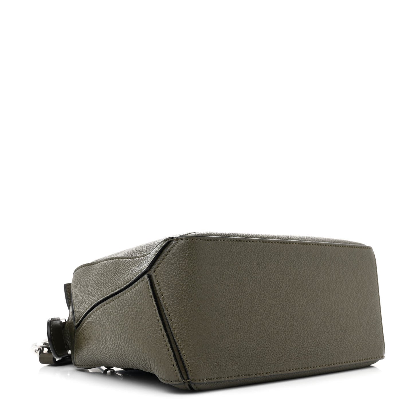 Calfskin Small Puzzle Bag Khaki Green