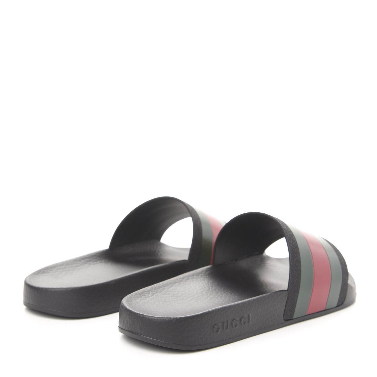 Rubber Web Mens Pool Slide Sandals 10 Black Green Red