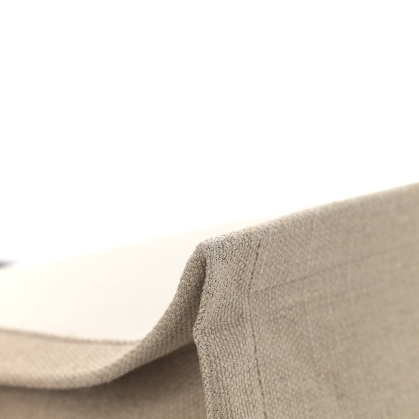 Linen Calfskin Small Rive Gauche Tote Greggio Natural
