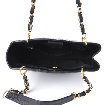 Chanel Caviar Quilted Petit Shopping Tote PST Black 5 of 10