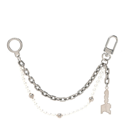 Louis Vuitton Metal Pearls Mini Chain Belt Bag Charm Silver 1 of 4