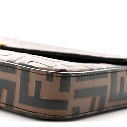 Fendi Vitello Soft F is Fendi Bi-Color FF 1974 Embossed Envelope Wallet On Chain with Pouches Maya Black 11 of 12