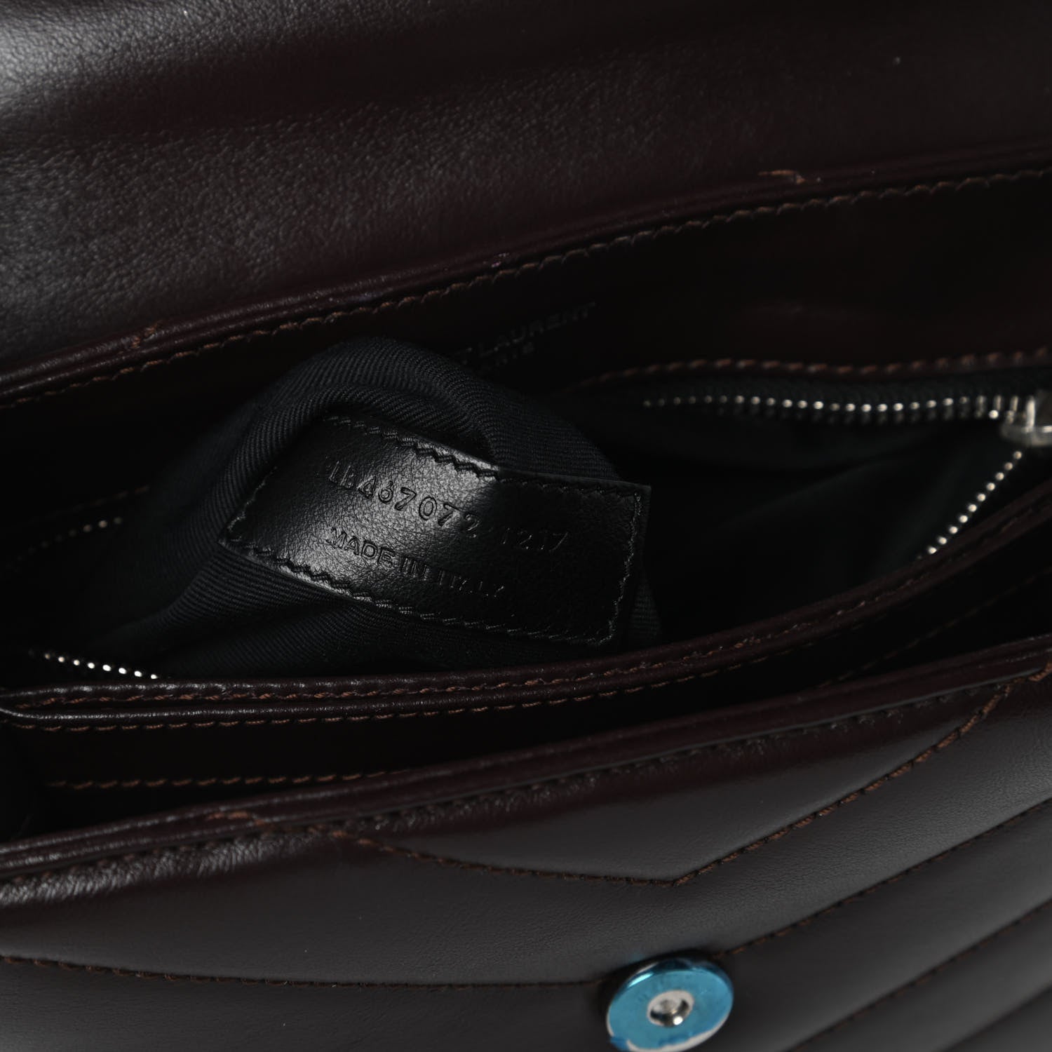 Saint Laurent Calfskin Y Quilted Monogram Toy Loulou Monogram Crossbody Bag Black Tulipe 9 of 10