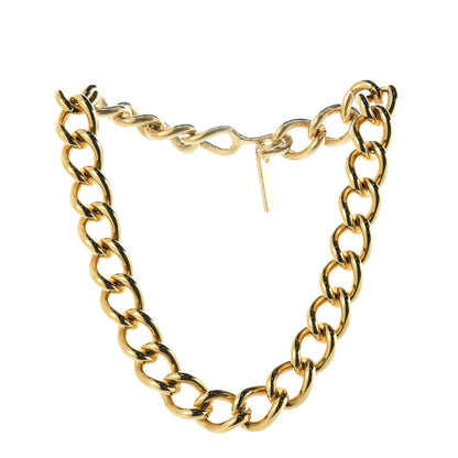 Christian Dior Curb Chain Necklace Gold 1 of 4