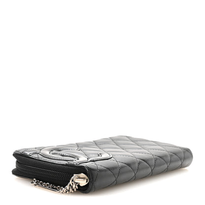 Chanel Calfskin Quilted Cambon Large Gusset Zip Around Wallet Black 4 of 9