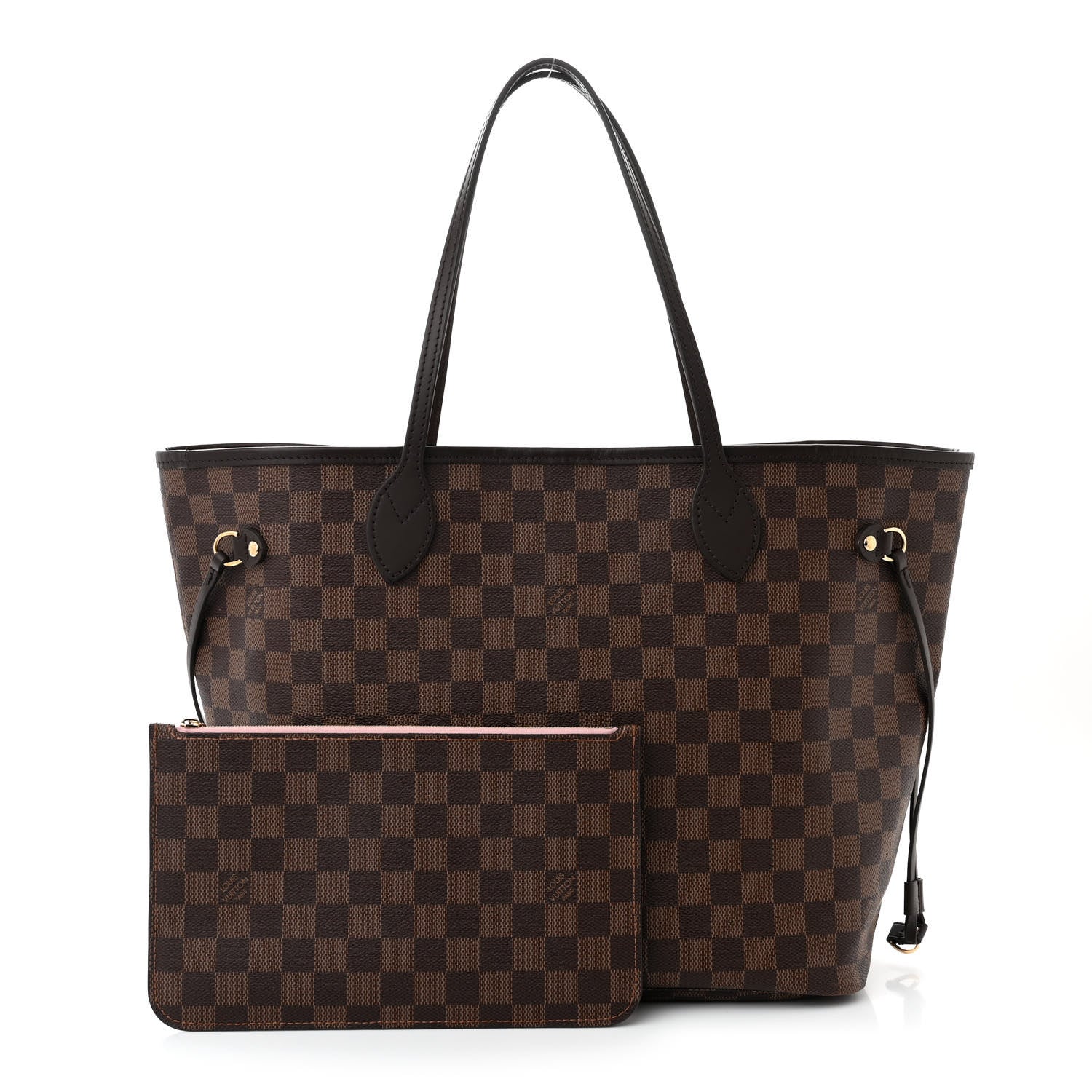 Louis Vuitton Damier Ebene Neo Neverfull MM Rose Ballerine 3 of 14