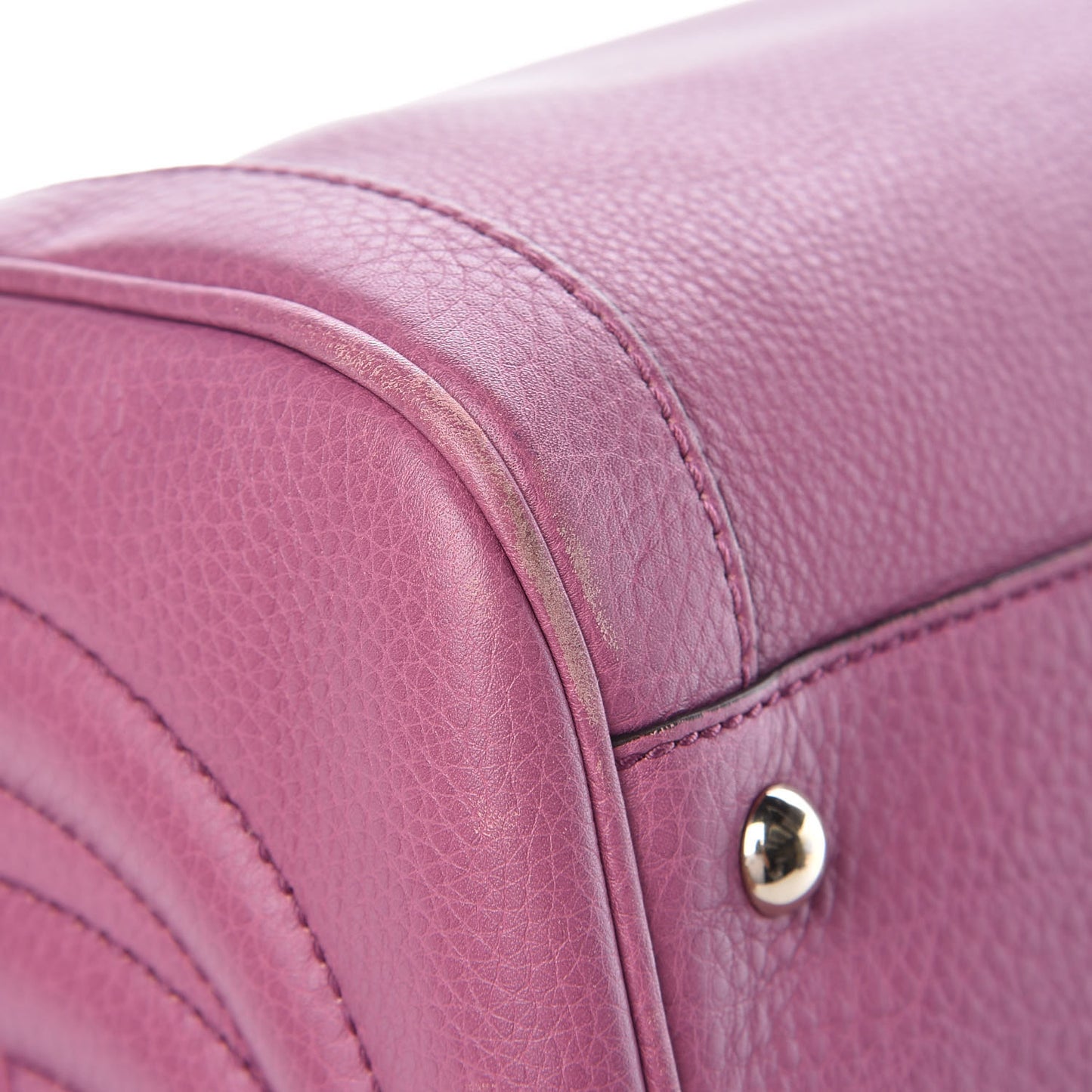 Pebbled Calfskin Medium Soho Boston Fresia Rose