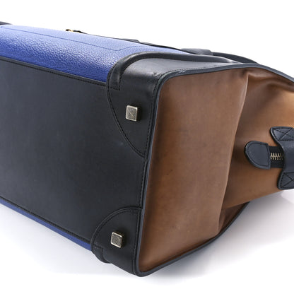 Celine Grained Calfskin Nubuck Mini Tri-Color Luggage Royal Blue 11 of 12