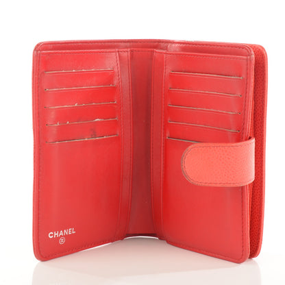 Chanel Caviar Timeless CC L-Zip Pocket Wallet Red 6 of 10