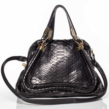 Chloe Python Medium Paraty Black 1 of 10