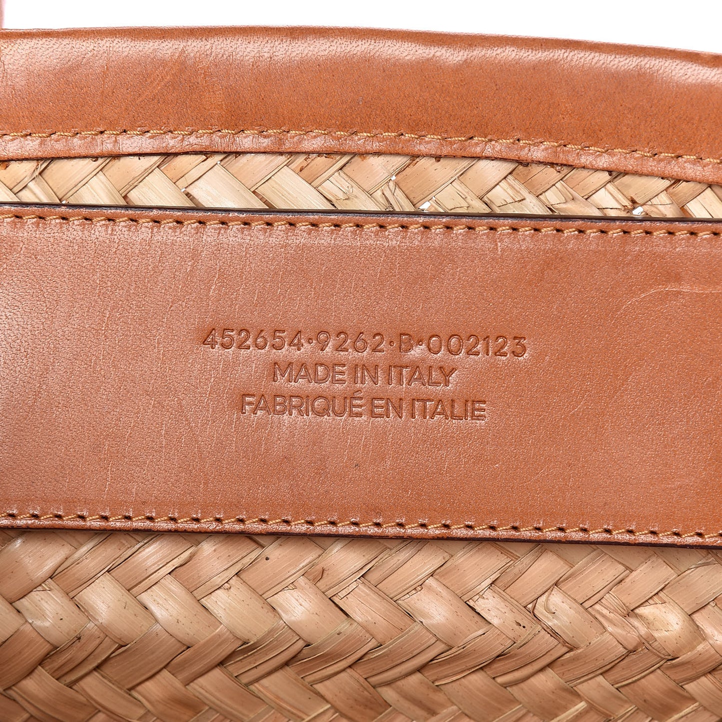 Straw Calfskin Bistrot Panier Small Tote Natural