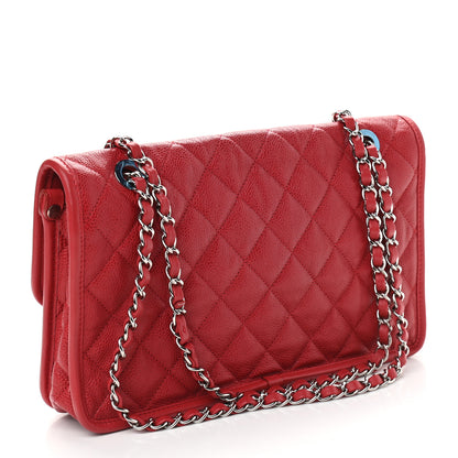 Chanel Caviar Quilted Medium French Riviera Flap Red 2 of 7