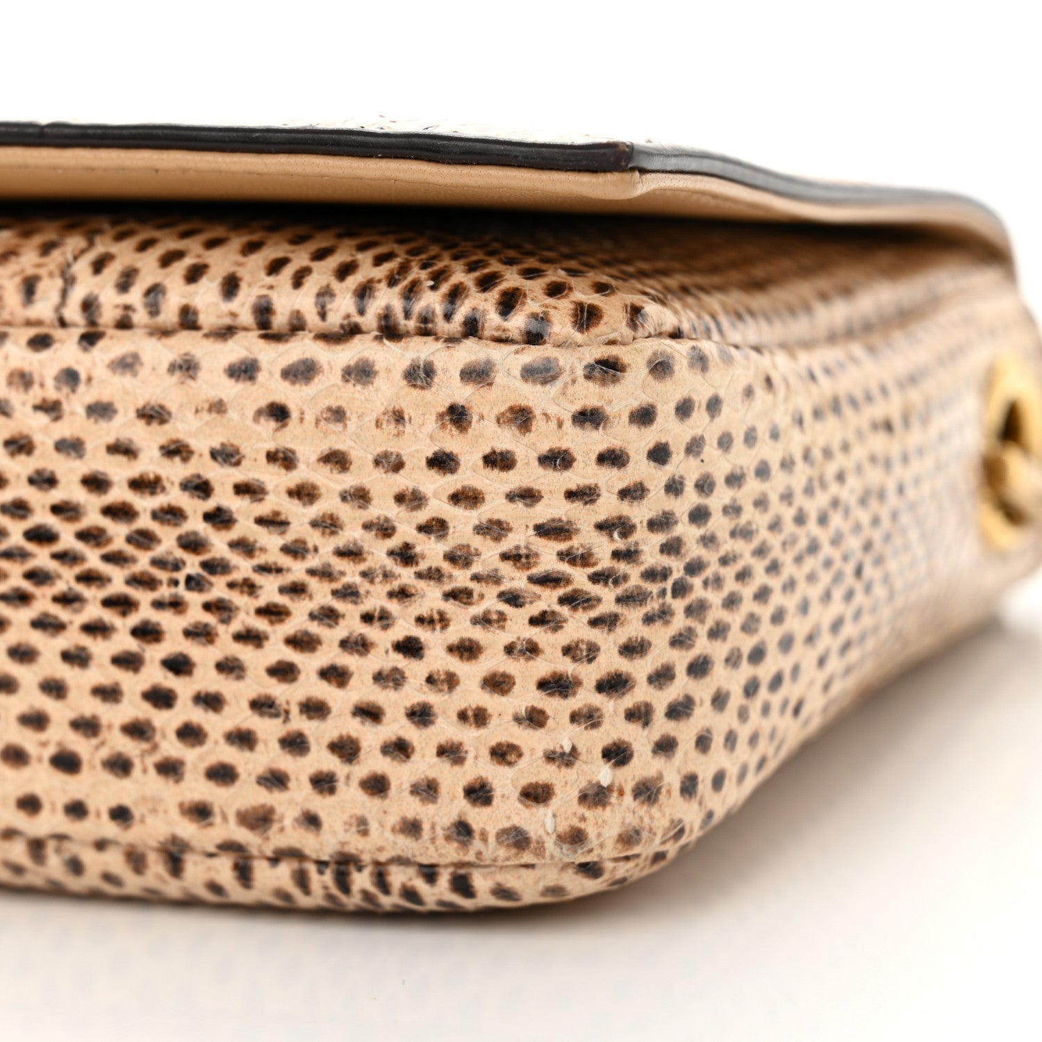 Saint Laurent Calfskin Snakeskin Embossed Monogram Kate 99 Dark Tangerine Brown 10 of 10