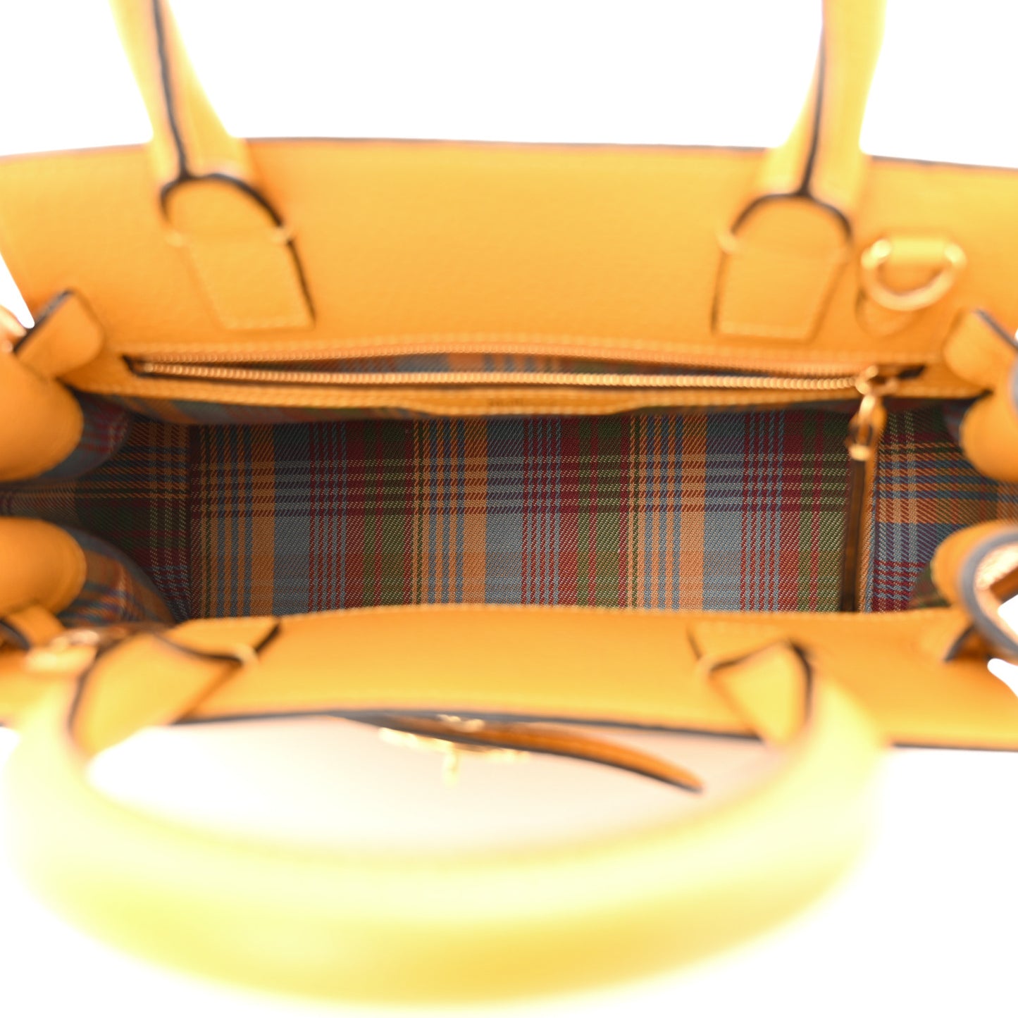 Heavy Grain Calfskin Small Belted Bayswater Tote Deep Amber