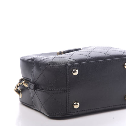 Chanel Calfskin Stitched Enamel CC Camera Case Bag Black 8 of 11