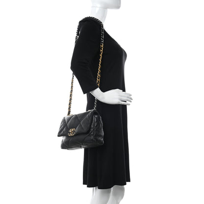 Chanel Lambskin Quilted Medium Chanel 19 Flap Black 2 of 11