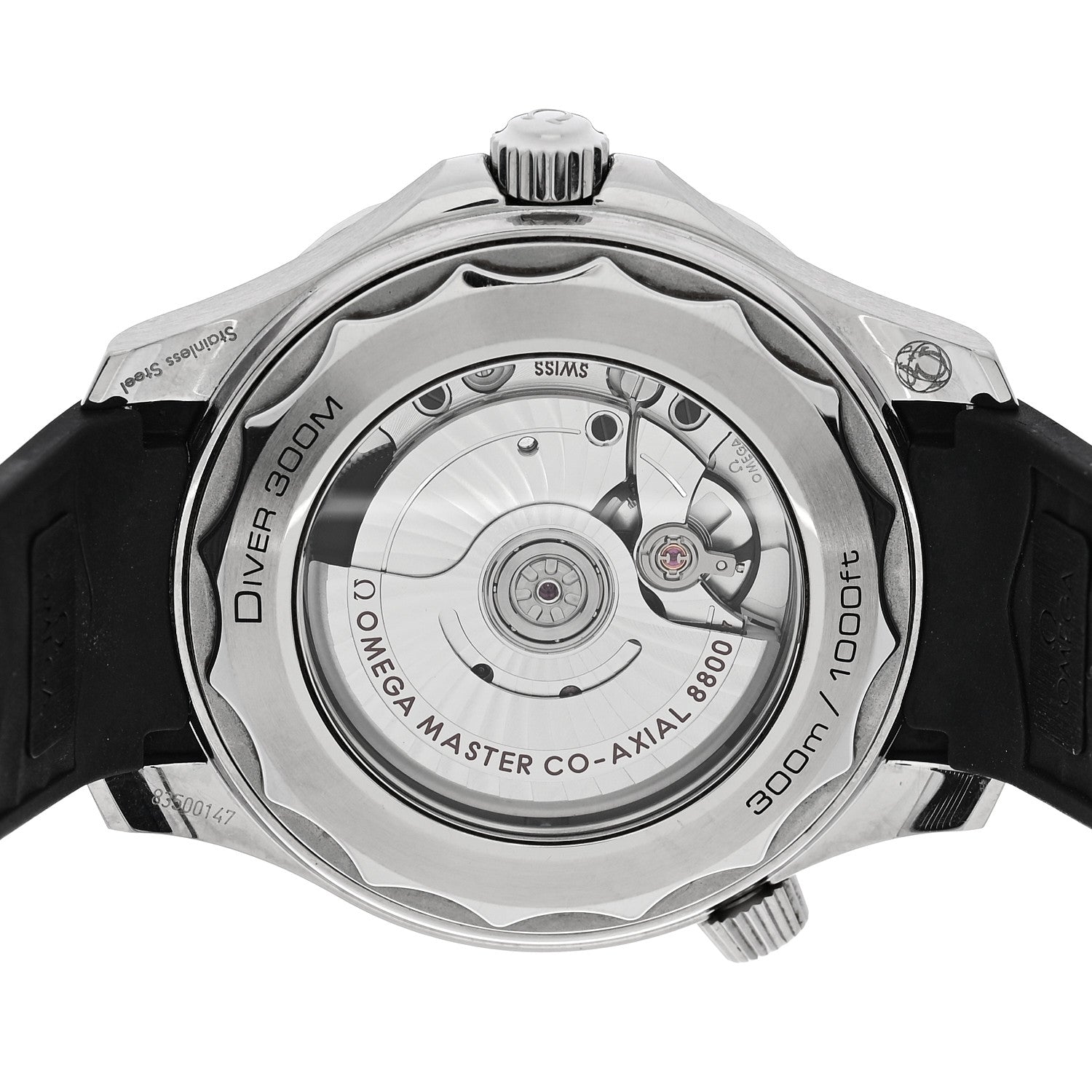 Omega Stainless Steel Rubber 42mm Seamaster Diver 300M Co-Axial Master Chronometer Automatic Watch Black 210.32.42.20.01.001 4 of 4